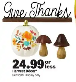 Meijer Harvest Décor offer