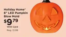 Kroger Holiday Home 6" LED Pumpkin Blow Mold offer