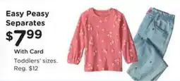 Kroger Easy Peasy Separates offer