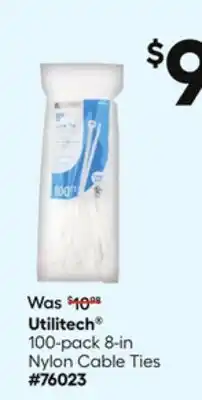 Lowe's 100-pack 8-in Nylon Cable Ties offer
