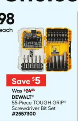 Lowe's 55-Piece TOUGH GRIP Screwdriver Bit Set offer