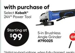 Lowe's 5-in Brushless Angle Grinder offer