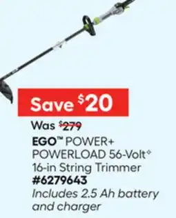 Lowe's POWER+ POWERLOAD 56-VoltG 16-in String Trimmer offer