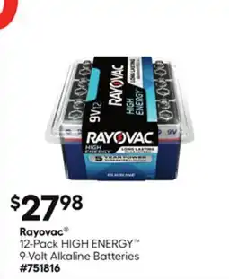 Lowe's 12-Pack HIGH ENERGY 9-Volt Alkaline Batteries offer