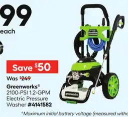 Lowe's 2100-PSI 1.2-GPM Electric Pressure Washer offer