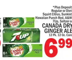 C Town CANADA DRY GINGER ALE offer