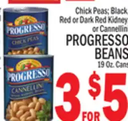 C Town PROGRESSO BEANS 19 Oz. Cans offer