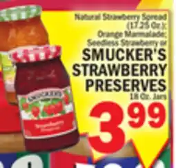 C Town SMUCKER'S STRAWBERRY PRESERVES 18 Oz. Jars offer