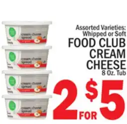 C Town FOOD CLUB CREAM CHEESE offer