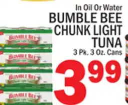C Town BUMBLE BEE CHUNK LIGHT TUNA offer