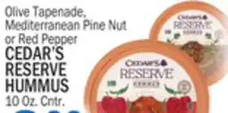 C Town CEDAR'S RESERVE HUMMUS offer