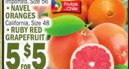 C Town NAVEL ORANGES RED, RUBY RED GRAPEFRUIT offer