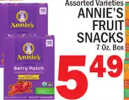 C Town ANNIE'S FRUIT SNACKS offer