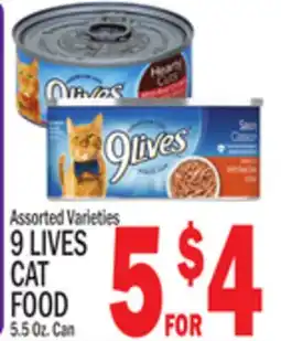 C Town 9 LIVES CAT FOOD offer