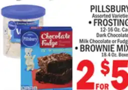 C Town PILLSBURY 12-16 Oz. Can, BROWNIE MIX 18.4 Oz. Boxe offer