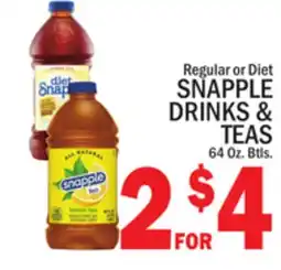 C Town SNAPPLE DRINKS & TEAS offer