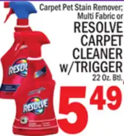 C Town RESOLVE CARPET CLEANER w/TRIGGER offer