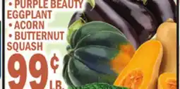C Town PURPLE BEAUTY EGGPLANT ACORN BUTTERNUT SQUASH offer