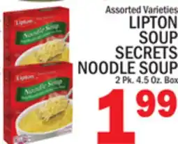 C Town LIPTON SOUP SECRETS NOODLE SOUP offer