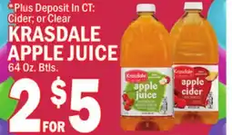 C Town KRASDALE APPLE JUICE offer