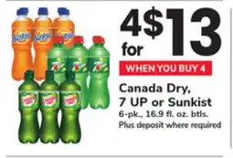 ACME Canada Dry, 7 UP or Sunkist offer