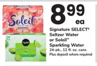 ACME Signature SELECT Seltzer Water or Soleil Sparkling Water offer