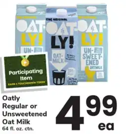ACME Oatly Regular or Unsweetened Oat Milk offer