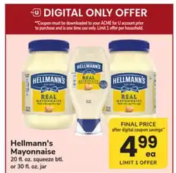 ACME Hellmann's Mayonnaise offer