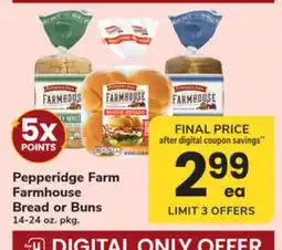 ACME Pepperidge Farm Farmhouse Bread or Buns offer