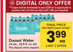 ACME Dasani Water offer