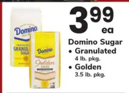 ACME Domino Sugar Granulated 4 lb. pkg. Golden 3.5 lb. pkg offer