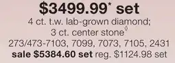 JC Penney Modern Bride 4 Ct. T.W. Lab-Grown Diamond 3 Ct. Center Stone◊ offer