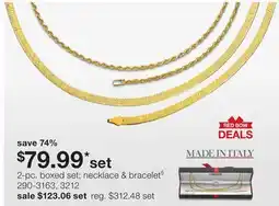 JC Penney 2-pc. boxed set necklace & bracelet offer