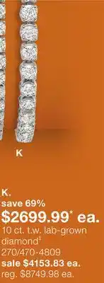 JC Penney 10 ct. t.w. lab-grown diamond‡ offer