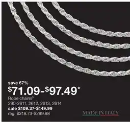 JC Penney Rope chains§ offer