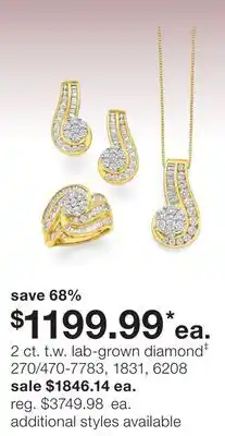 JC Penney 2 ct. t.w. lab-grown diamond‡ offer