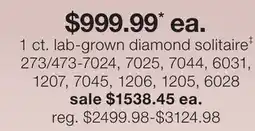 JC Penney Modern Bride 1 Ct. Lab-Grown Diamond Solitaire‡ offer