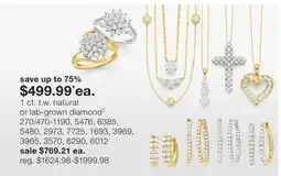 JC Penney 1 ct. t.w. natural or lab-grown diamond‡ offer