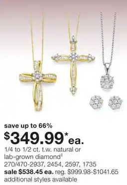 JC Penney Diamond Blossom 1/4 To 1/2 Ct. T.W. Natural Or Lab-Grown Diamond‡ offer