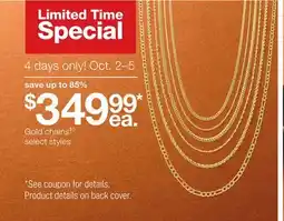 JC Penney Gold chains‡◊ offer