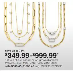 JC Penney 1/8 to 1 ct. t.w. natural or lab-grown diamond‡ offer