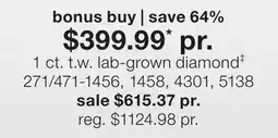 JC Penney 1 ct. t.w. lab-grown diamond‡ offer