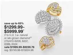 JC Penney 2 to 5 ct. t.w. natural or lab-grown diamond‡◊ offer