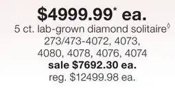 JC Penney Modern Bride 5 Ct. Lab-Grown Diamond Solitaire◊ offer