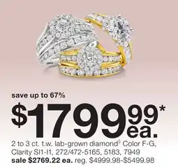 JC Penney 2 to 3 ct. t.w. lab-grown diamond◊ offer