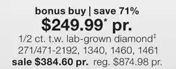 JC Penney 1/2 ct. t.w. lab-grown diamond‡ offer