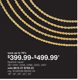 JC Penney Sparkle ropes◊ offer