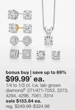JC Penney 1/4 to 1/3 ct. t.w. lab-grown diamond§ offer