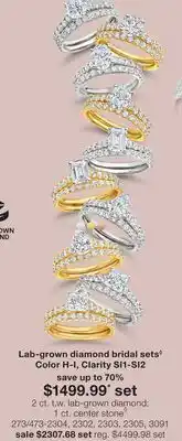 JC Penney Modern Bride 2 Ct. T.W. Lab-Grown Diamond 1 Ct. Center Stone◊ offer