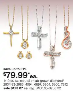JC Penney 1/10 ct. tw. natural or lab-grown diamond§ offer